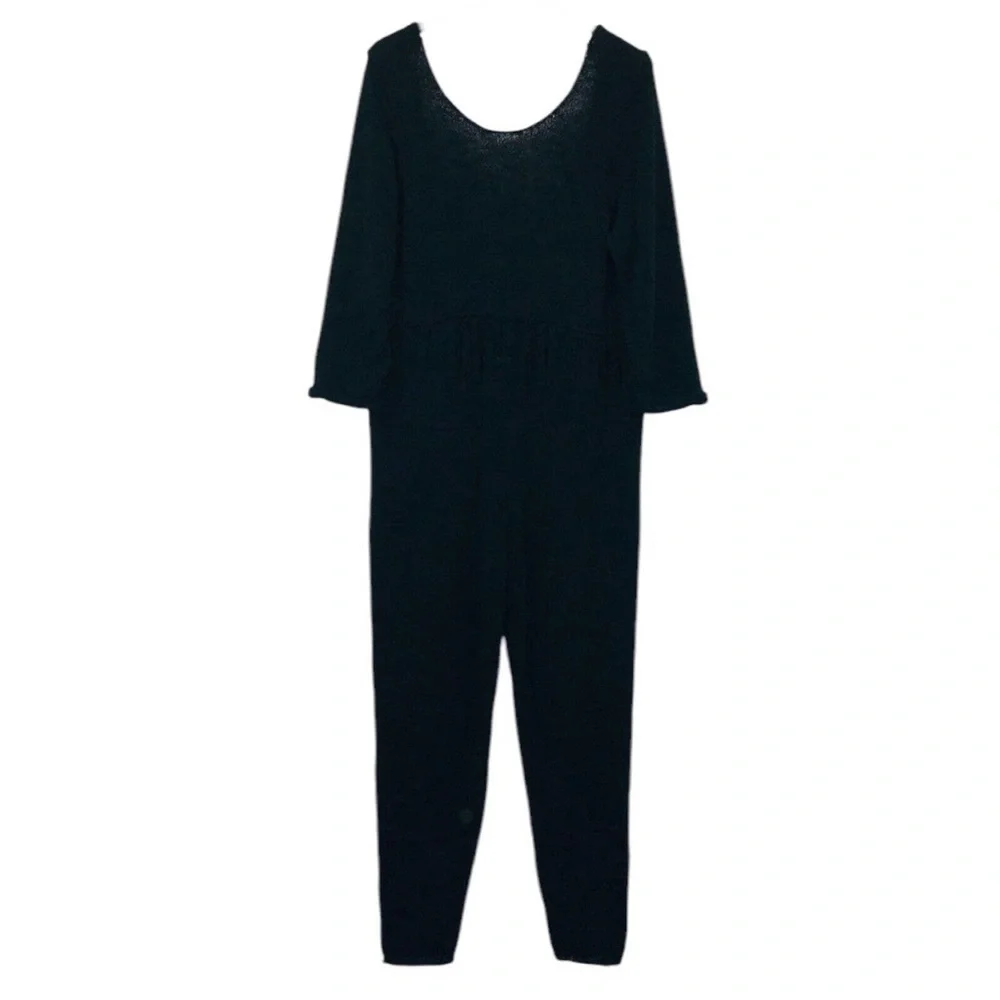 Free People Beach Black Sweater Jumpsuit